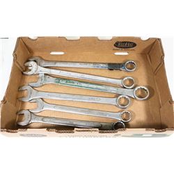 BOX W/6 LARGE SAE WRENCHES - 1 1/4 INCH -