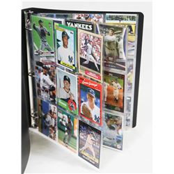 BINDER OF NEW YORK YANKEES MLB NEW & OLDER CARDS