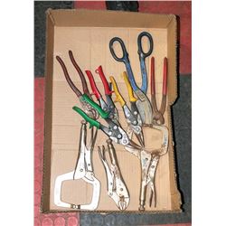 LARGE FLAT WITH VISE GRIP PLIERS, SHEET
