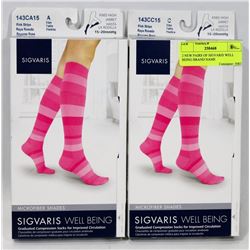 2 NEW PAIRS OF SIGVARIS WELL BEING BRAND NAME