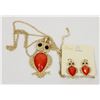 Image 1 : AMBER OWL NECKLACE SET