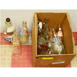 BOX OF COLLECTIBLE POP BOTTLES