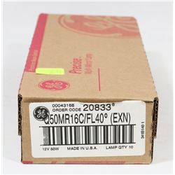 LOT OF 10 MR 16 HALOGEN LITE BULBS