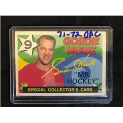 Gordie Howe 1971-72 O-Pee-Chee #9 Mr. Hockey Special Collector's Card