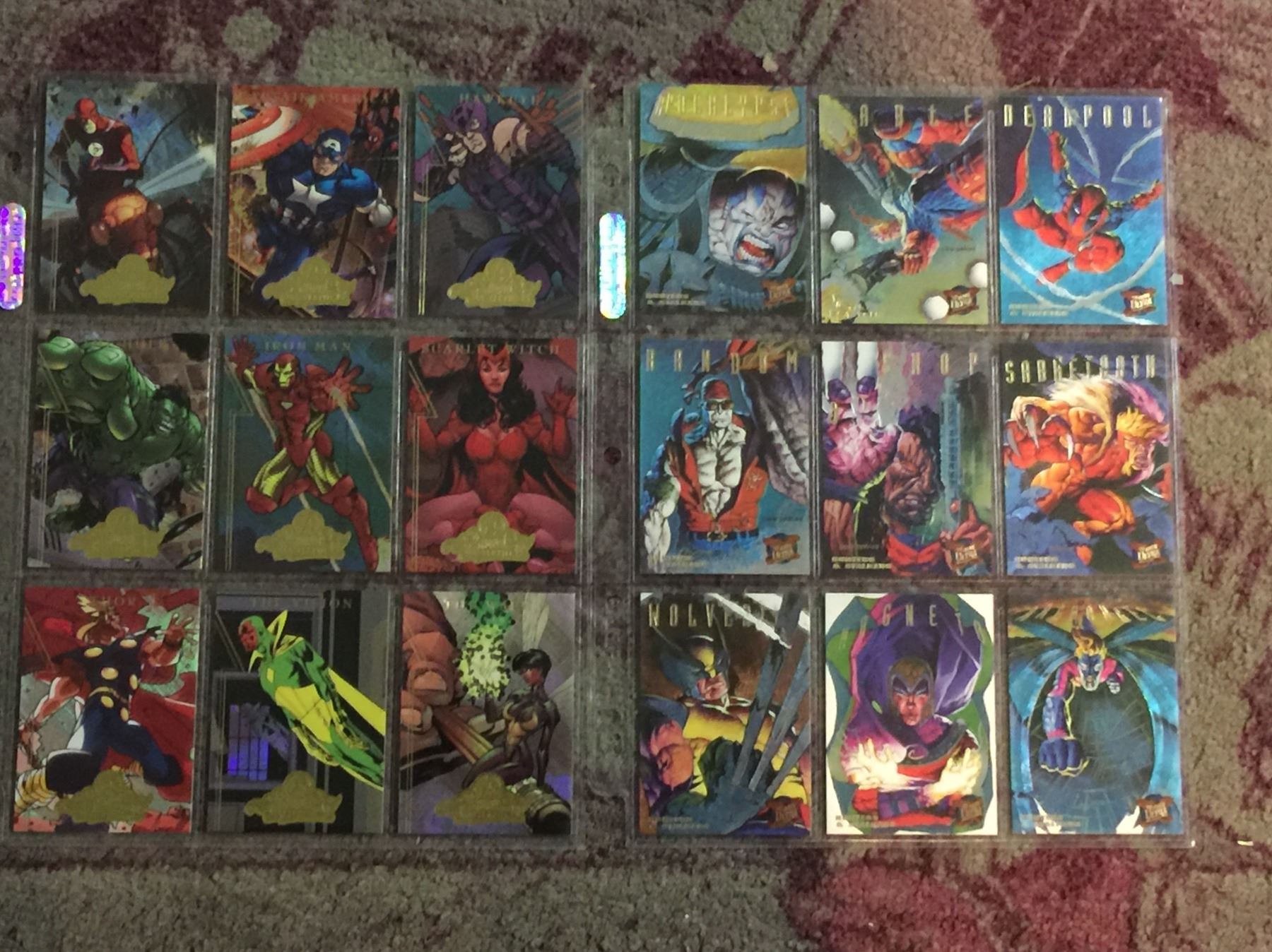 FLEER MARVEL MASTERPIECES TRADING CARD LOT