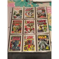 1980'S MARVEL SUPERHEROES 1ST ISSUE COMIC COVER TRADING CARDS SET (60 CARDS)