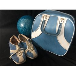 Vintage Bowling Ball- Bag- Shoes (MOVIE PROP)