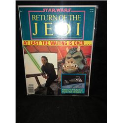 STAR WARS RETURN OF THE JEDI OFFICIAL POSTER MONTHLY "AT LAST THE WAITING IS OVER"