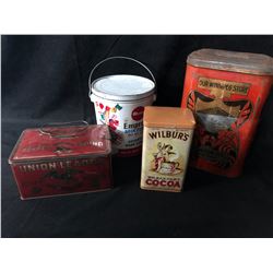 VINTAGE COLLECTIBLE TINS LOT