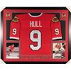 Image 1 : Bobby Hull Signed Blackhawks 35x43 Custom Framed Jersey Inscribed "HOF 1983" (JSA COA)