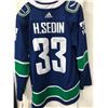 Image 1 : HENRIK SEDIN SIGNED VANCOUVER CANUCKS HOCKEY JERSEY (ADIDAS PRO) SIZE 52