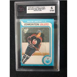 1979-80 O-PEE-CHEE #18 WAYNE GRETZKY ROOKIE CARD (6 ENM)
