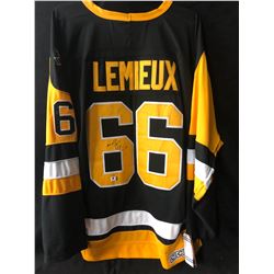 MARIO LEMIEUX SIGNED PENGUINS HOCKEY JERSEY W/ COA