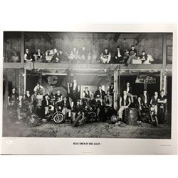 JSA CALGARY FLAMES "BEAT THEM IN THE ALLEY" TEAM AUTOGRAPHED 30" X 20" PRINT