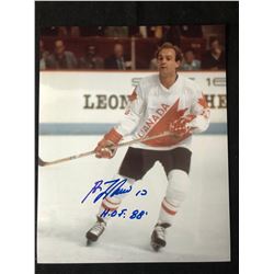 GUY LAFLEUR AUTOGRAPHED 8" X 10 COLOR PHOTO (TEAM CANADA)