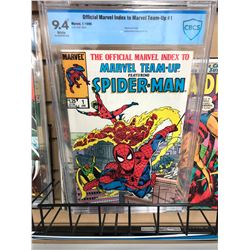 1986 OFFICIAL MARVEL INDEX TO MARVEL TEAM-UP #1 (MARVEL COMICS) 9.4 CBCS GRADE