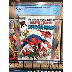 1986 OFFICIAL MARVEL INDEX TO MARVEL TEAM-UP #2 (MARVEL COMICS) 9.4 GRADE CBCS