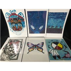 NATIVE ART PRINT LOT (12" X 18") BY HUBERT BILLY