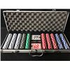 Image 1 : COMPLETE NEW CLAY POKER CHIP SET IN METAL CASE