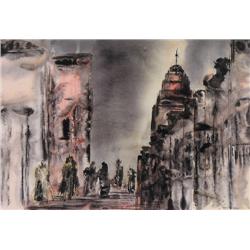 SAN MIGUEL, ALLENDE: STREET SCENE WITH FIGURES