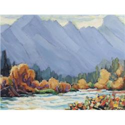 UNTITLED; RAPIDS IN A MOUNTAIN VALLEY