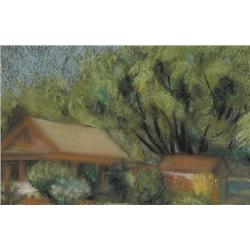 UNTITLED; BUILDINGS AMONGST THE TREES