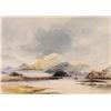 Image 1 : A late 19th century topographical watercolour depicting a scene with sailing ships in calm waters.