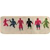 Image 1 : A felt, sealskin & embroidery floss wall hanging of SIX FIGURES by an unidentified Inuit artist.