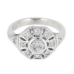 Platinum 0.91ctw Diamond Ring