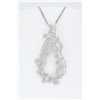 Image 1 : 14KT White Gold 0.35ctw Diamond Pendant with Chain