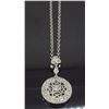 Image 5 : 14KT White Gold Diamond Pendant with Chain
