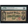 Image 1 : 1862 $5 Legal Tender Note PMG 20