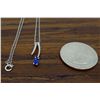 Image 4 : 14KT White Gold Tanzanite and Diamond Pendant with Chain