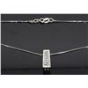 Image 4 : 14KT White Gold Diamond Pendant with Chain