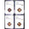 Image 1 : 4 -NGC MS-66 RD LINCOLN CENTS: 2-1973,