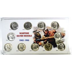 BU SET OF SILVER JEFFERSON  WAR  NICKELS