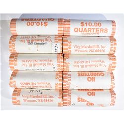 BU STATE QUARTER ROLL LOT $100 IN FACE VALUE ALONE