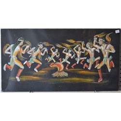 NAVAJO INDIAN PAINTING (TSINAJINNIE)