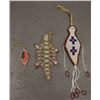 Image 11 : THREE SIOUX INDIAN BEADED FETISHES