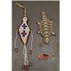 Image 1 : THREE SIOUX INDIAN BEADED FETISHES