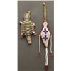 Image 6 : THREE SIOUX INDIAN BEADED FETISHES