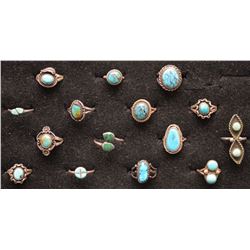 FIFTEEN NAVAJO INDIAN RINGS