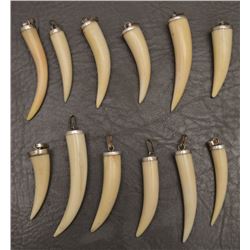 TWELVE BONE PENDANTS