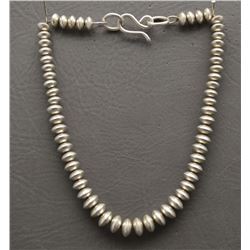 STERLING SILVER GRADUATED BEAD NECKLACE