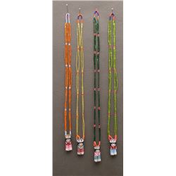 FOUR ZUNI INDIAN NECKLACES