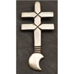 NAVAJO INDIAN SILVER CROSS PIN  (KEE)