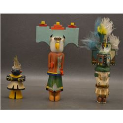 THREE RT 66 HOPI INDIAN KACHINAS