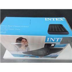 Intex Pillow rest classic Airbed twin size with built in electric pump