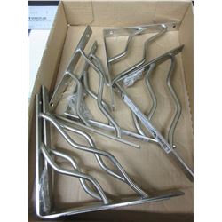 6 Shelf Brackets satin nickel