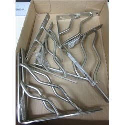 6 Shelf Brackets satin nickel